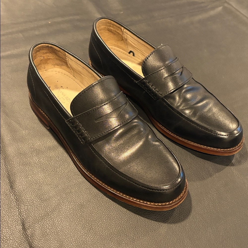 Banana Republic Black Leather Penny Loafer